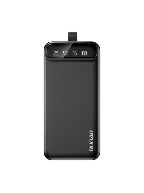 Dudao powerbank 30000 mAh 2x USB / USB-C with LED lamp 10W black (K8s+ black)