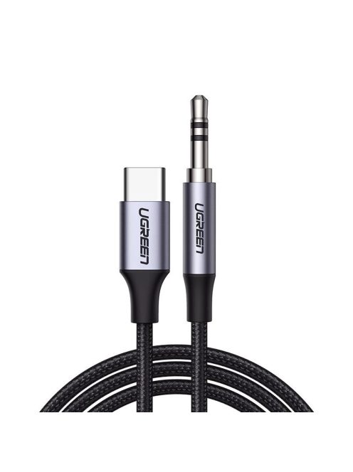 Ugreen AUX stereo audio cable 3.5 mm mini jack - USB Type C for tablet phone 1m black (CM450 20192)