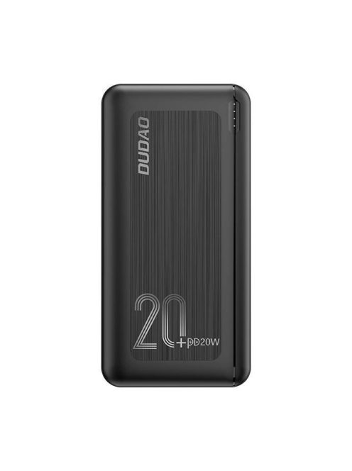 Dudao powerbank 20000 mAh Power Delivery 20 W Quick Charge 3.0 2x USB / USB Type C black (K12PQ + black)