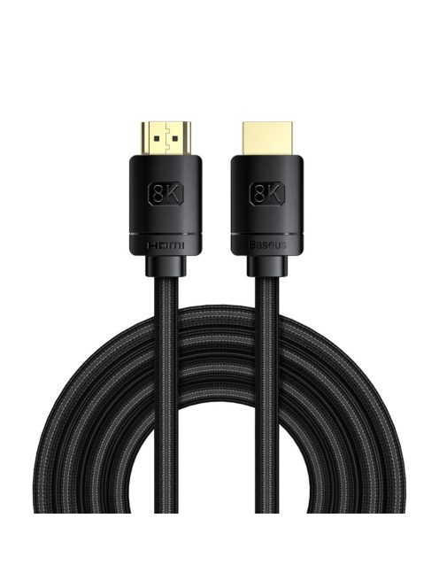 Baseus HDMI 2.1 Cable 8K 60 Hz 48 Gbps / 4K 120 Hz / 2K 144 Hz 3D eARC QMS Dynamic HDR VRR ALLM 3 m black (CAKGQ-L01)