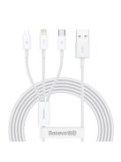 Baseus Superior 3in1 USB Cable - Lightning / USB Type C / Micro USB 3.5 A 1.5 m White (CAMLTYS-02)