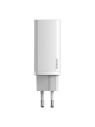 Baseus GaN2 Lite fast charger 65W USB / USB Type C Quick Charge 3.0 Power Delivery (gallium nitride) white (CCGAN2L-B02)