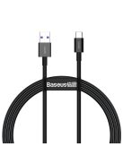 Baseus Superior USB - USB Typ C fast charging data cable 66 W (11 V / 6 A) Huawei SuperCharge SCP 1 m black (CATYS-01)