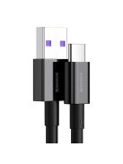 Baseus Superior USB - USB Typ C fast charging data cable 66 W (11 V / 6 A) Huawei SuperCharge SCP 1 m black (CATYS-01)