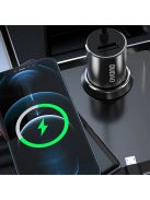 Dudao 3in1 USB car charger 3,4 A built-in cable Lightning / USB Type C / micro USB black (R5ProN black)