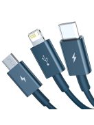 Baseus Superior 3in1 USB cable - Lightning / USB Type C / micro USB 3.5 A 1.5 m blue (CAMLTYS-03)