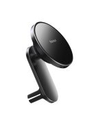 Baseus magnetic car phone holder wireless Qi charger 15 W (MagSafe compatible for iPhone) black (WXJN-01)