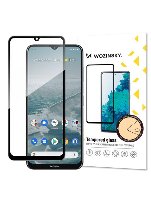 Wozinsky super durable Full Glue tempered glass full screen with frame Case Friendly Nokia G20 black