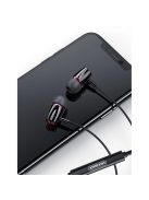 Joyroom in-ear headphones 3.5 mm mini jack with remote control and microphone black (JR-EL114)