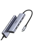 Ugreen multi-functional HUB USB Type C - 3x USB 3.2 Gen 1 / HDMI 4K 60Hz / SD and TF card reader gray (60383 CM511)