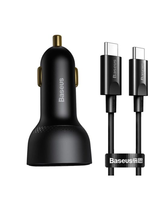 Baseus Superme fast car charger USB / USB Type C 100W PPS Quick Charge Power Delivery + USB cable Type C 100W (20V/5A) 1m black (TZCCZX-01)