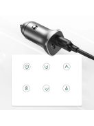 Ugreen car charger USB Type C / USB 24W Power Delivery Quick Charge gray (30780)