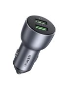 Ugreen fast car charger 2x USB 36W Quick Charge SCP FCP AFC gray (CD213 10144)