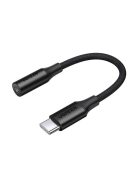 Ugreen AV161 adapter for headphones mini jack 3.5 mm (female) / USB-C (male) 10 cm - black