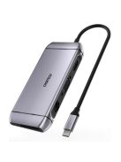 Choetech 9in1 multifunctional USB Type C HUB - 3x USB 3.2 Gen 1 / SD and TF memory card reader / HDMI 4K 30Hz / VGA Full HD 60Hz / USB Type C / RJ45 gray (HUB-M15 gray)