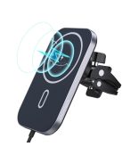 Choetech Car Magnetic Mount Inductive Qi Charger 15W (MagSafe Compatible) Black (T200-F)