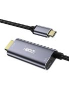 Choetech unidirectional adapter USB type C (male) to HDMI 4K 60Hz (male) + power supply Power Delivery 60W 1,8m gray (XCH-M180-GY)