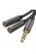 Joyroom splitter SY-A04 AUX mini jack 3.5 mm (male) - 2x mini jack 3.5 mm (female) 0.2m - black