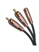 Ugreen cable audio cable 3.5mm mini jack (female) - 2RCA (male) 3m brown (AV198 60987)