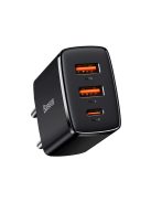 Baseus Compact fast charger 2x USB / USB Type C 30W 3A Power Delivery Quick Charge black (CCXJ-E01)