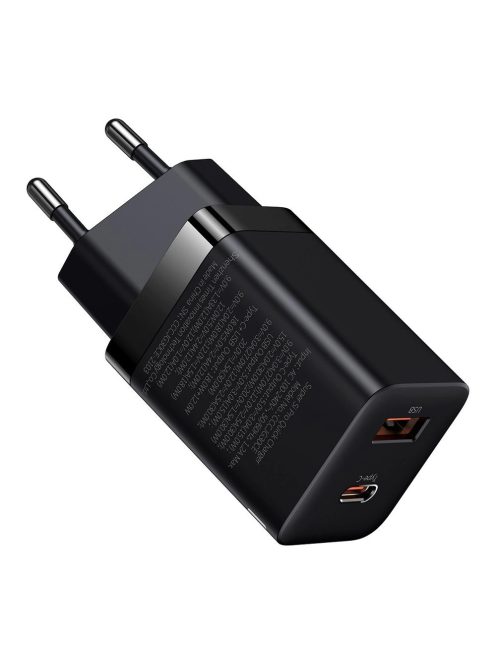 Baseus Super Si Pro fast charger USB / USB Type C 30W Power Delivery Quick Charge black (CCSUPP-E01)