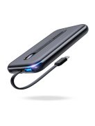 Joyroom Linglong powerbank 10000mAh 20W Power Delivery Quick Charge USB / USB Type C / built-in USB Type C cable black (JR-L001 black)