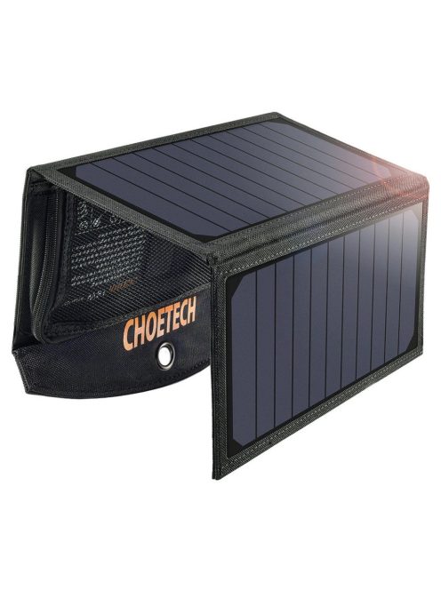 Choetech SC001 solar foldable charger 19W 2x USB-A - black