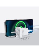 Joyroom USB Type C / USB wall charger 30W Power Delivery Quick Charge 4.5A (UK plug) white (L-QP303)