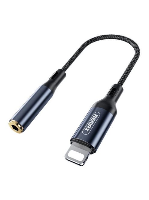 Remax Sury Series adapter Lightning - mini jack 3.5mm 0.13m graphite (RL-LA13i)