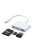 Joyroom S-H142 Lightning OTG HUB - USB-A 3.2 / Lightning / SD, TF card reader - white