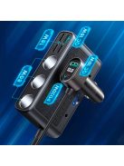 Joyroom JR-CL06 9in1 car charger 154W 5x USB-A / USB-C / 3x cigarette lighter socket PD QC PPS - black