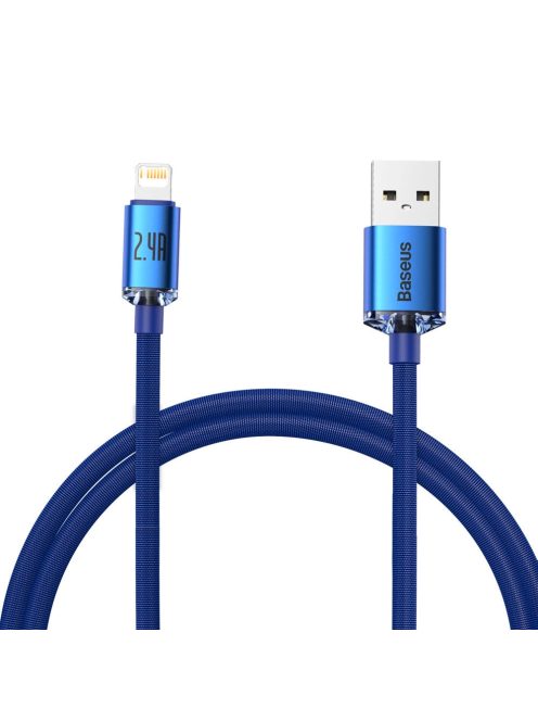 Baseus Crystal Shine Series cable USB cable for fast charging and data transfer USB Type A - Lightning 2.4A 1.2m blue (CAJY000003)