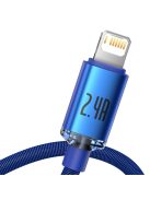 Baseus Crystal Shine Series cable USB cable for fast charging and data transfer USB Type A - Lightning 2.4A 1.2m blue (CAJY000003)