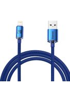 Baseus Crystal Shine Series cable USB cable for fast charging and data transfer USB Type A - Lightning 2.4A 2m blue (CAJY000103)