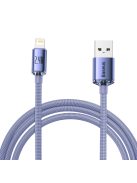 Baseus Crystal Shine Series cable USB cable for fast charging and data transfer USB Type A - Lightning 2.4A 2m purple (CAJY000105)