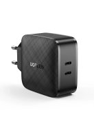 Ugreen wall charger 2x USB Type C 66W Power Delivery 3.0 Quick Charge 4.0+ black (CD216)