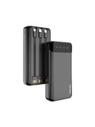 Dudao capacious powerbank with 3 built-in cables 20000mAh USB Type C + micro USB + Lightning black (Dudao K6Pro +)