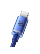 Baseus Crystal Shine Series cable USB cable for fast charging and data transfer USB Type A - USB Type C 100W 1.2m blue (CAJY000403)