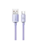 Baseus Crystal Shine Series cable USB cable for fast charging and data transfer USB Type A - USB Type C 100W 1.2m purple (CAJY000405)