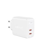 Acefast charger 2x USB Type C 40W, PPS, PD, QC 3.0, AFC, FCP white (A9 white)