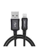 Acefast MFI USB - Lightning cable 1.8m, 2.4A black (C4-02 A Black)