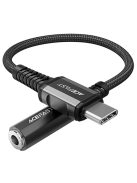 Acefast audio cable USB Type C - 3.5mm mini jack (female) 18cm, DAC, AUX black (C1-07 black)