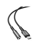 Acefast audio cable USB Type C - 3.5mm mini jack (female) 18cm, DAC, AUX black (C1-07 black)