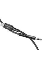 Acefast audio cable USB Type C - 3.5mm mini jack (male) 1.2m, AUX black (C1-08 black)