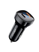 Acefast car charger 66W USB Type C / USB, PPS, Power Delivery, Quick Charge 4.0, AFC, FCP black (B4 black)