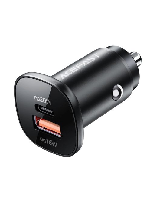 Acefast car charger 38W USB Type C / USB, PPS, Power Delivery, Quick Charge 3.0, AFC, FCP black (B1 black)