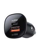 Acefast car charger 38W USB Type C / USB, PPS, Power Delivery, Quick Charge 3.0, AFC, FCP black (B1 black)