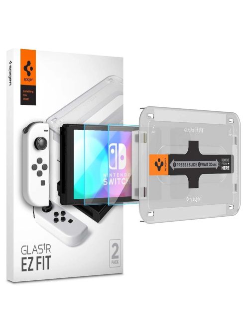 TEMPERED GLASS Spigen GLAS.TR "EZ FIT" 2-PACK NINTENDO SWITCH OLED