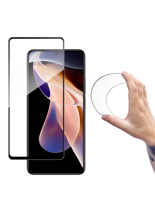 Wozinsky Full Cover Flexi Nano Glass Film Tempered Glass With Frame Xiaomi Redmi Note 11 Pro + / 11 Pro Transparent