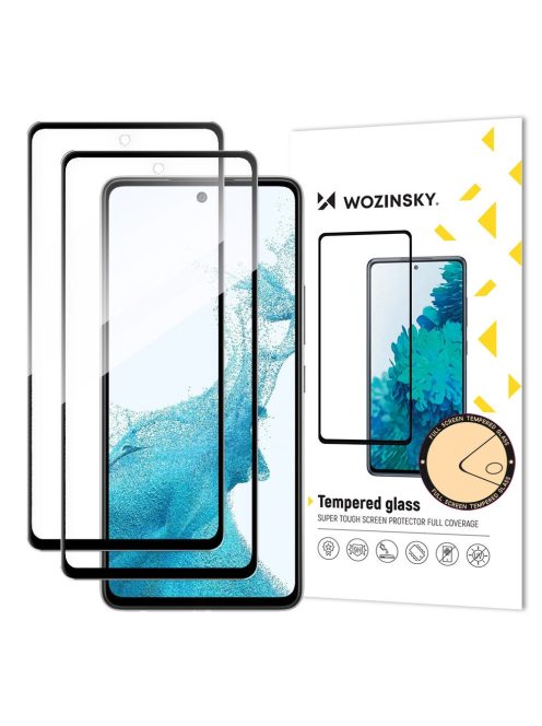 Wozinsky 2x Set Super Tough Full Glue Tempered Glass Full Screen with Frame Case Friendly Samsung Galaxy A53 5G Black